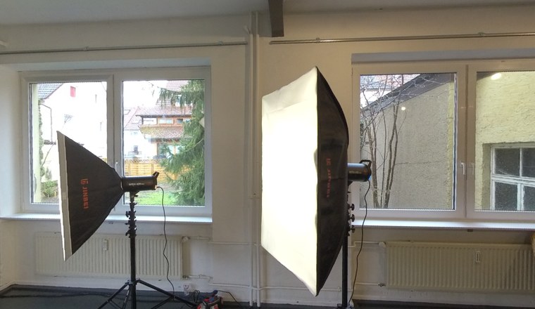 The same 360° view after levelling in Spherolino: window sills horizontal and walls upright